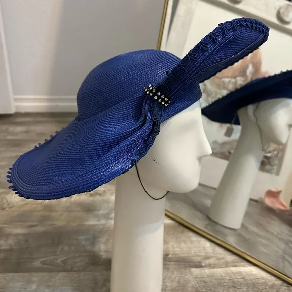 Vintage royal blue hat - Picture 1 of 6